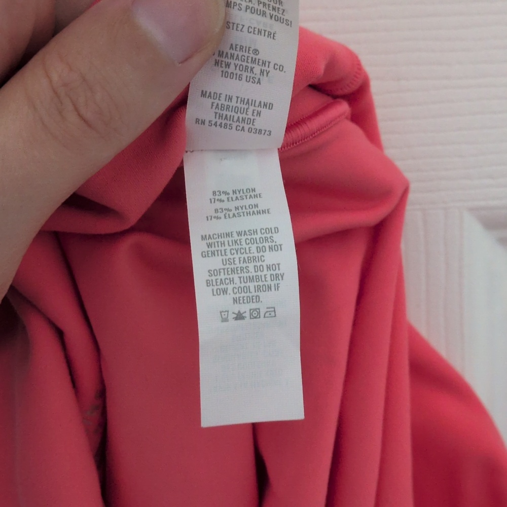 Aerie Real Me XTRA Coral High-Rise Bike Shorts - Picture 5 of 5